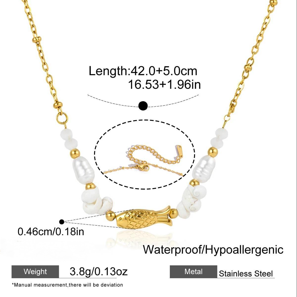Stainless Steel Vacation Fish Pendant Necklace