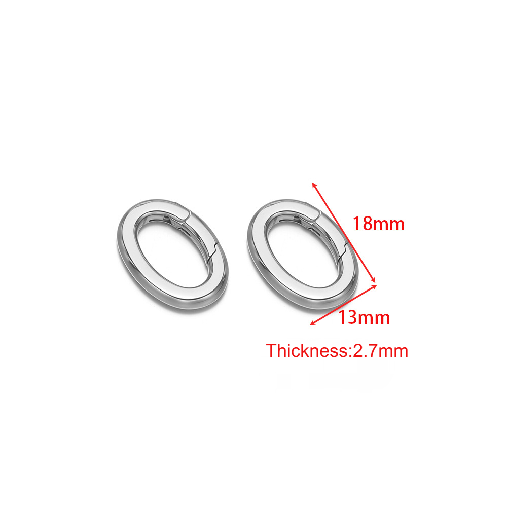 Stainless Steel Heart-shaped Oval Carabiner-2 Pack