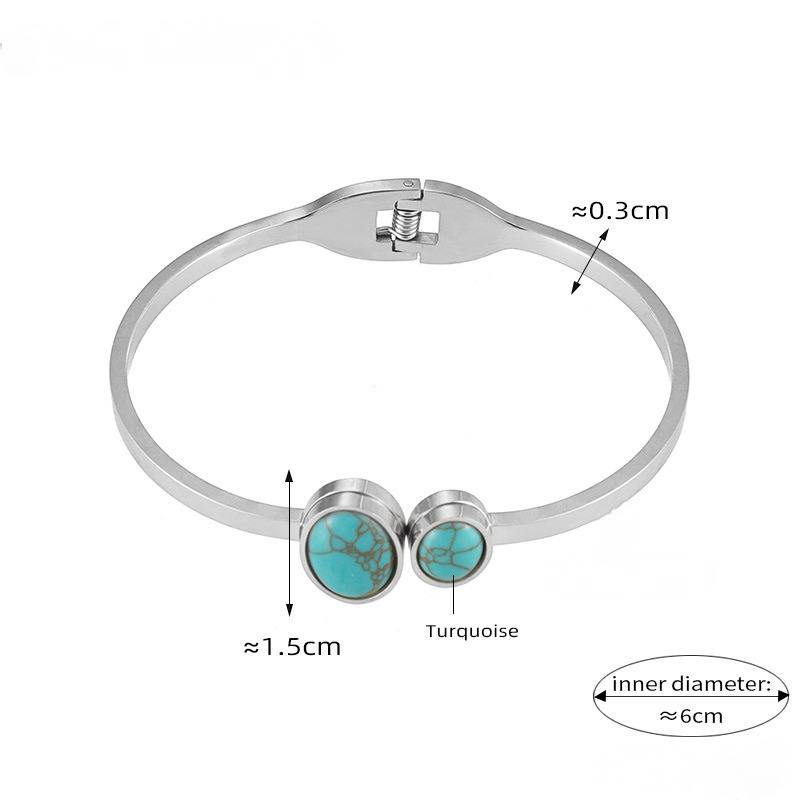 Stainless Steel Cartoon Eye Shape Oil Drop Bracelet