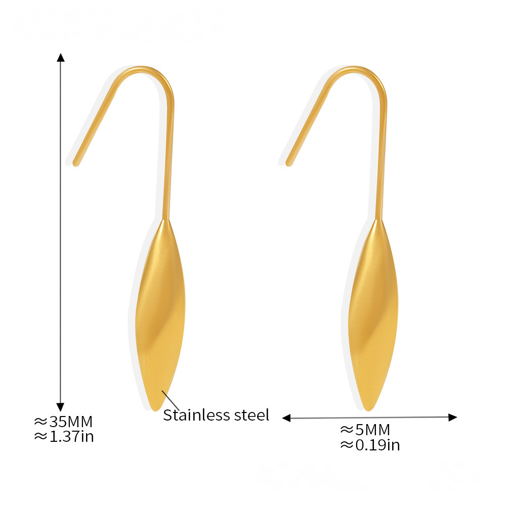 Stainless Steel Water Drop Shape Drop Earrings
