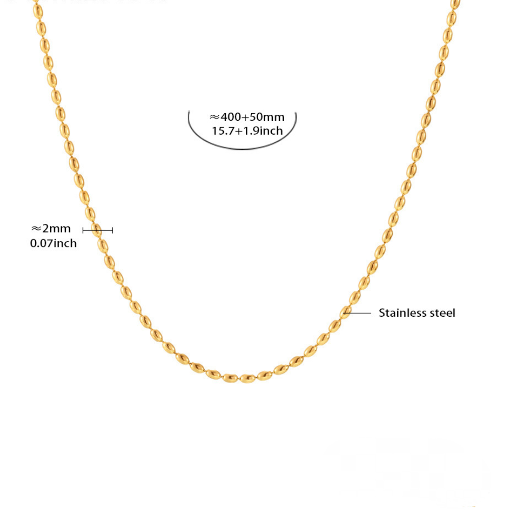 Stainless Steel Rectangular Cubic Zirconia Double Layer Necklace