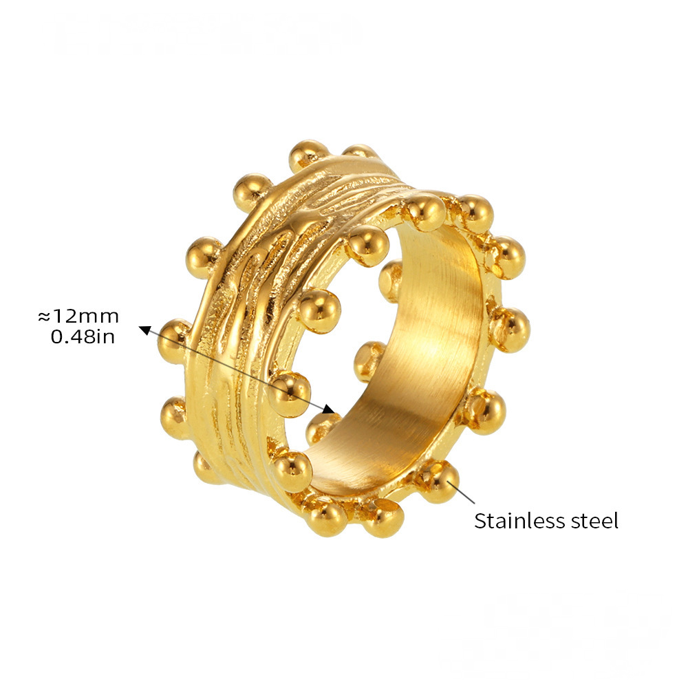 Stainless Steel Irregular Texture Ball Edge Ring