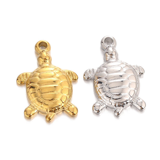 Pendentif Tortue en acier inoxydable