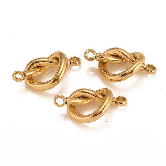 Stainless Steel Double Hole Love Pendant
