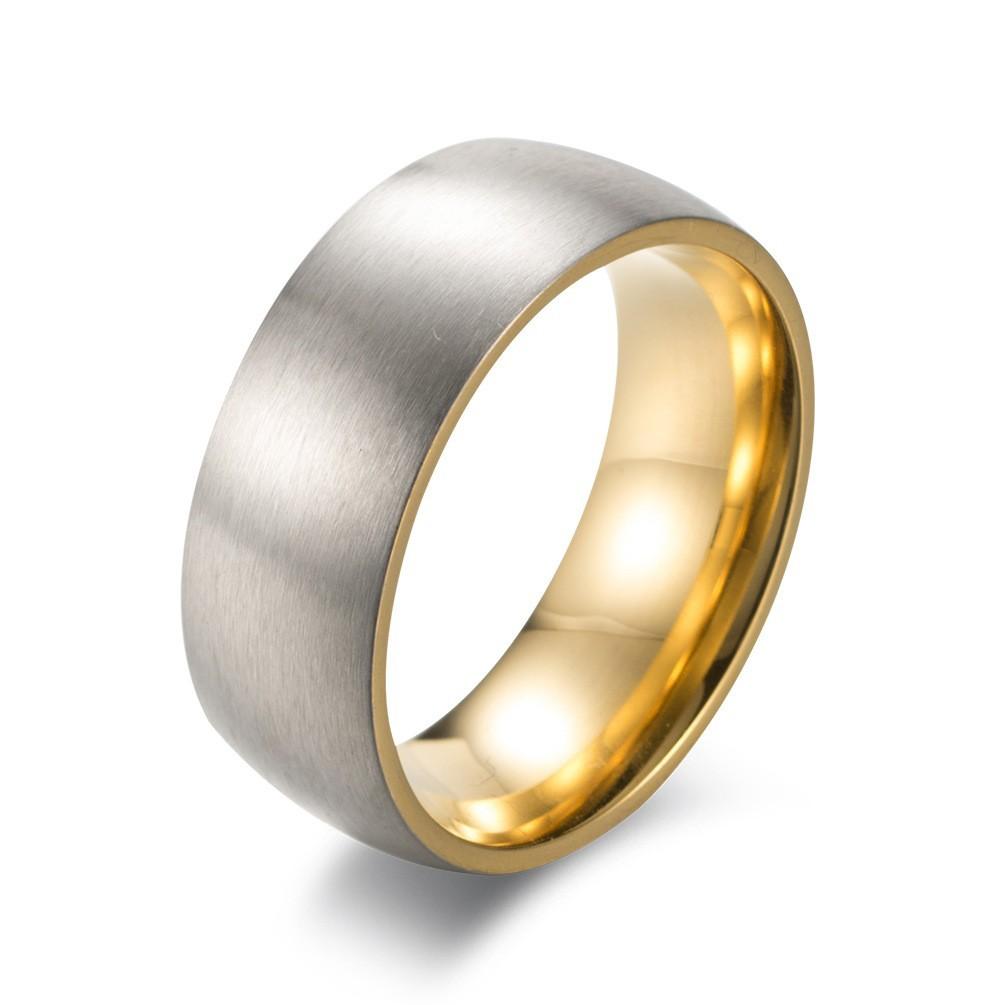 Brushed Stainless Steel Blank Sphere Ring