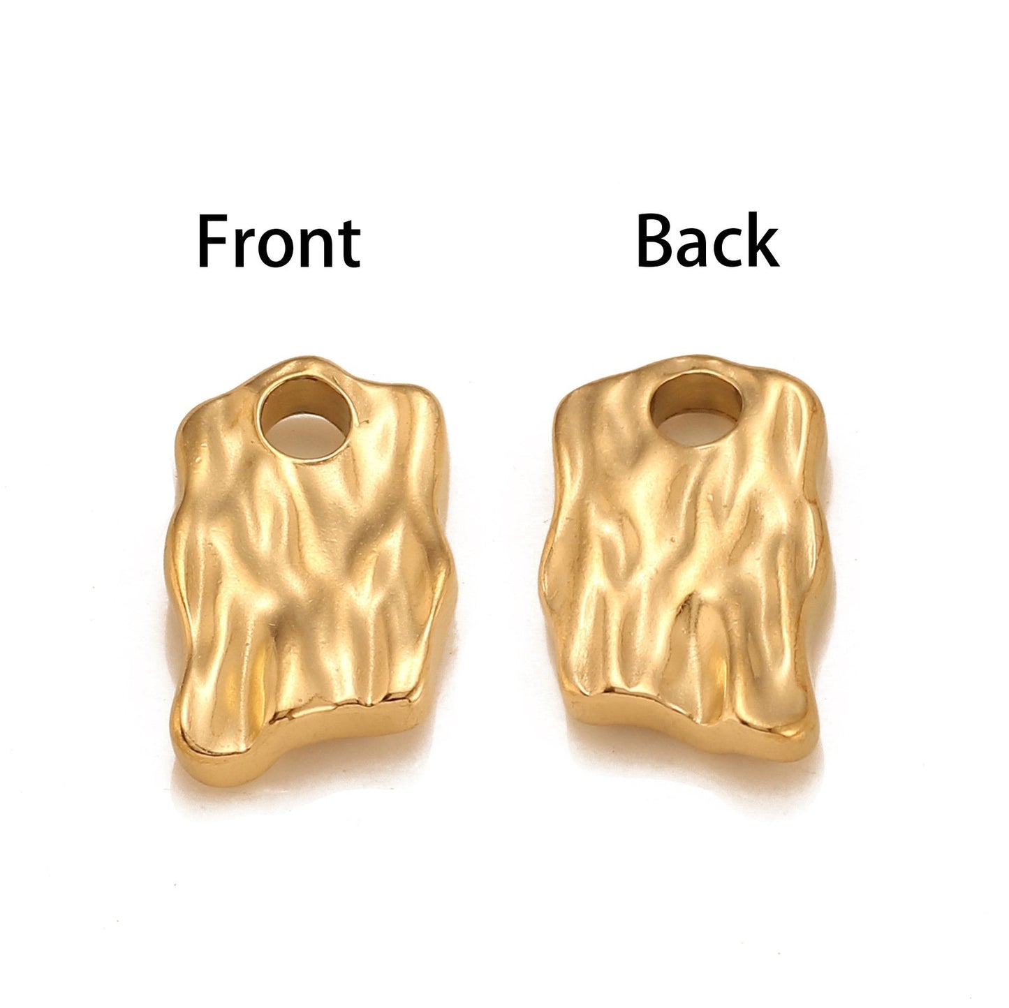 Pendentif en acier inoxydable avec ondulations d'eau