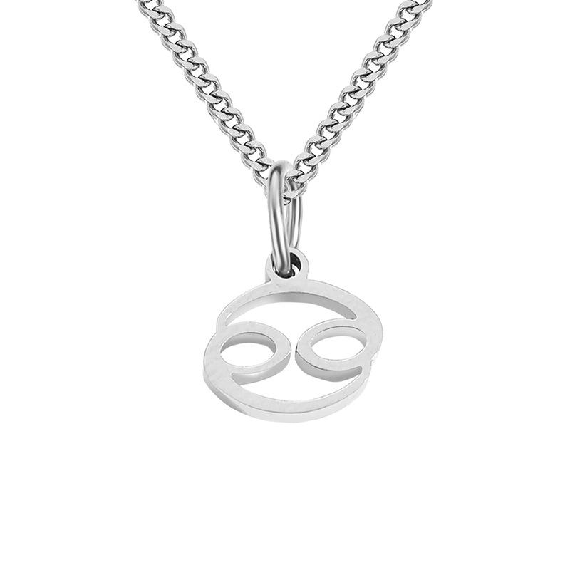 Stainless Steel Curb Chain Zodiac Necklace