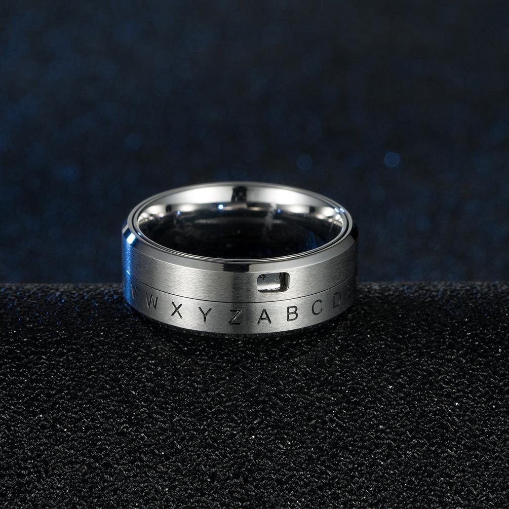 Bague numérotée Spinner Bague alphabet