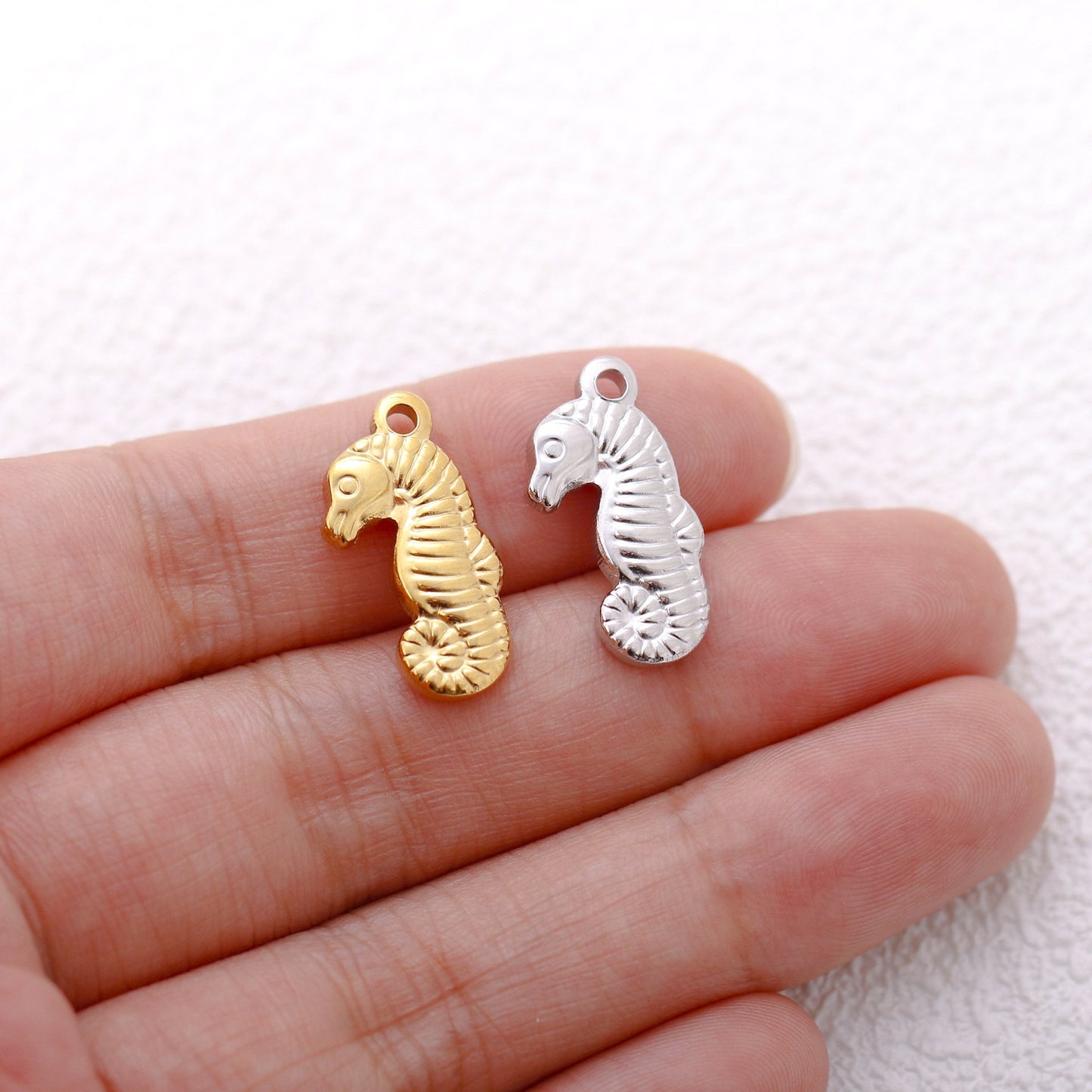 Pendentif hippocampe en acier inoxydable