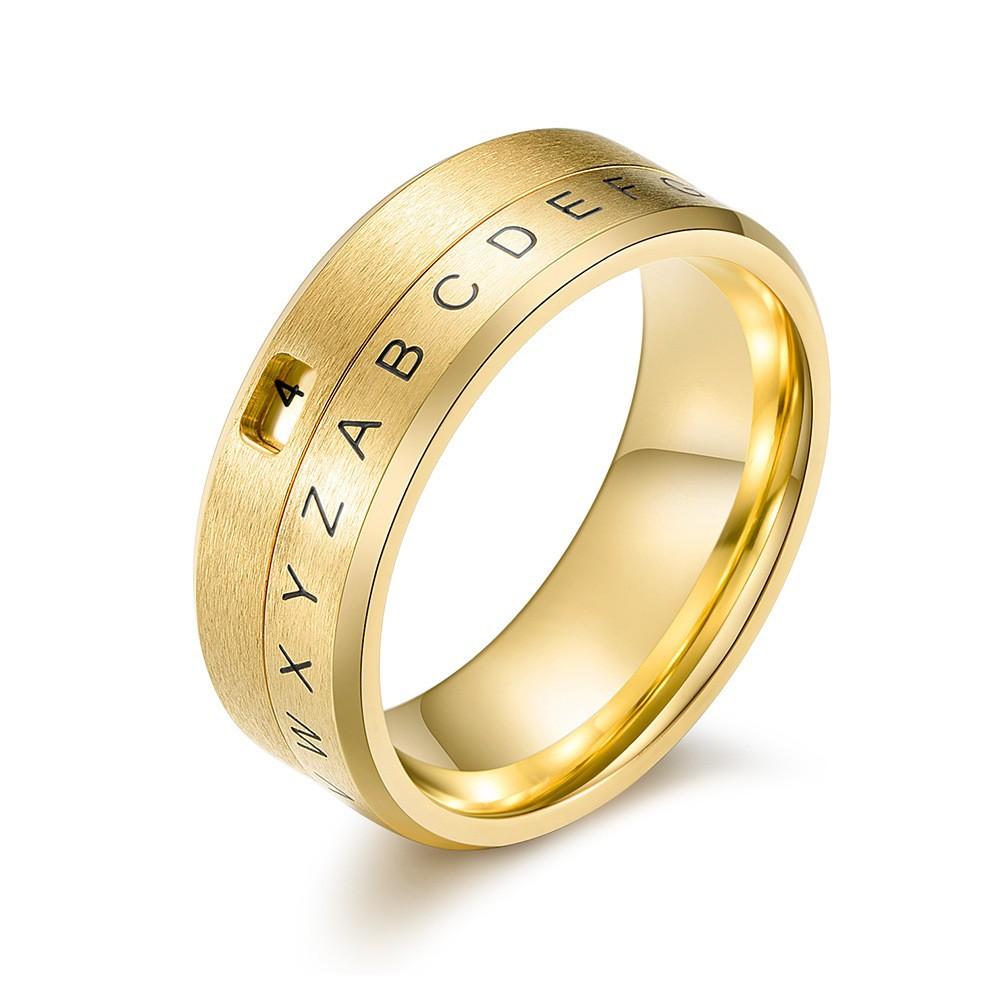 Bague numérotée Spinner Bague alphabet