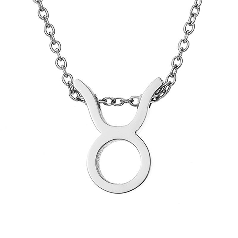 Collier zodiaque en acier inoxydable PVD or 18 carats