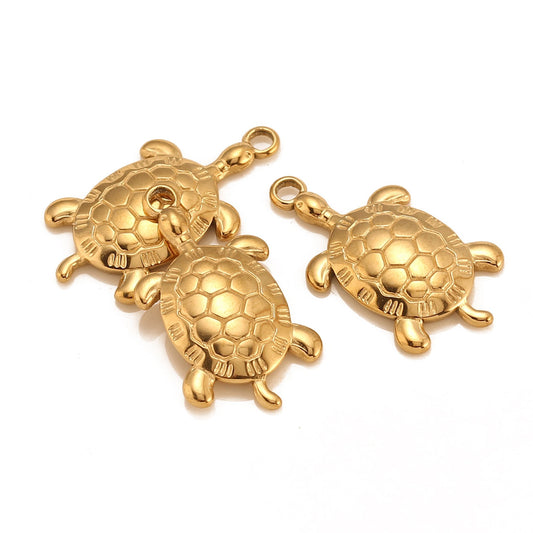 Stainless Steel Turtle Pendant