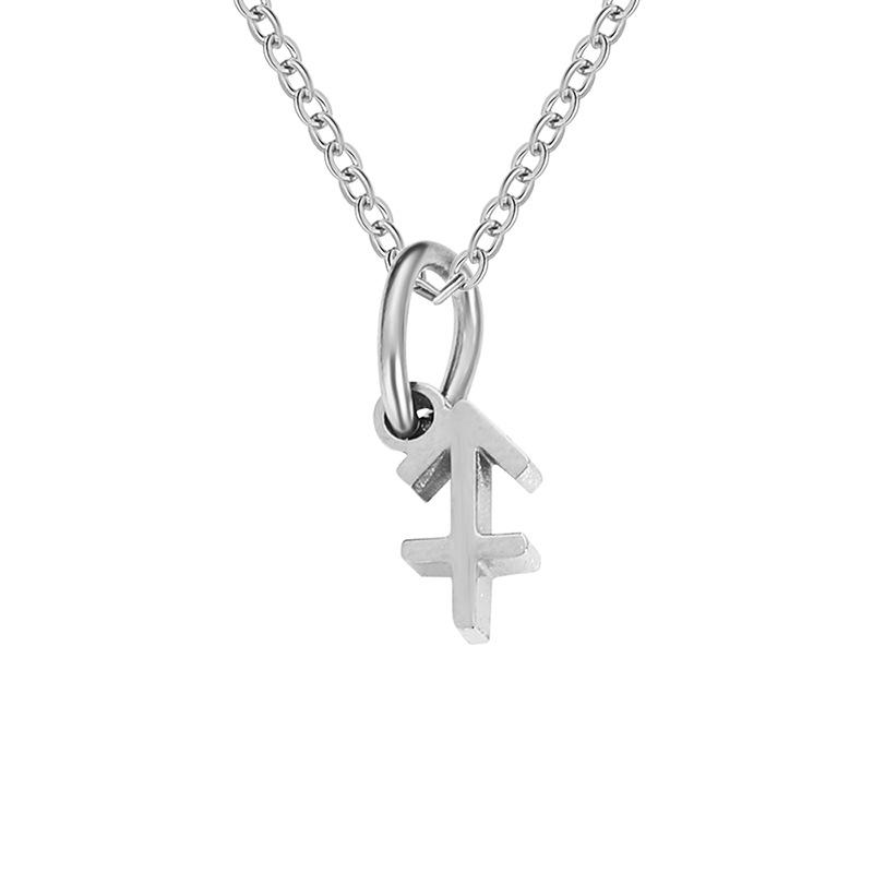 Stainless Steel Zodiac Cable Chain Classic Necklace