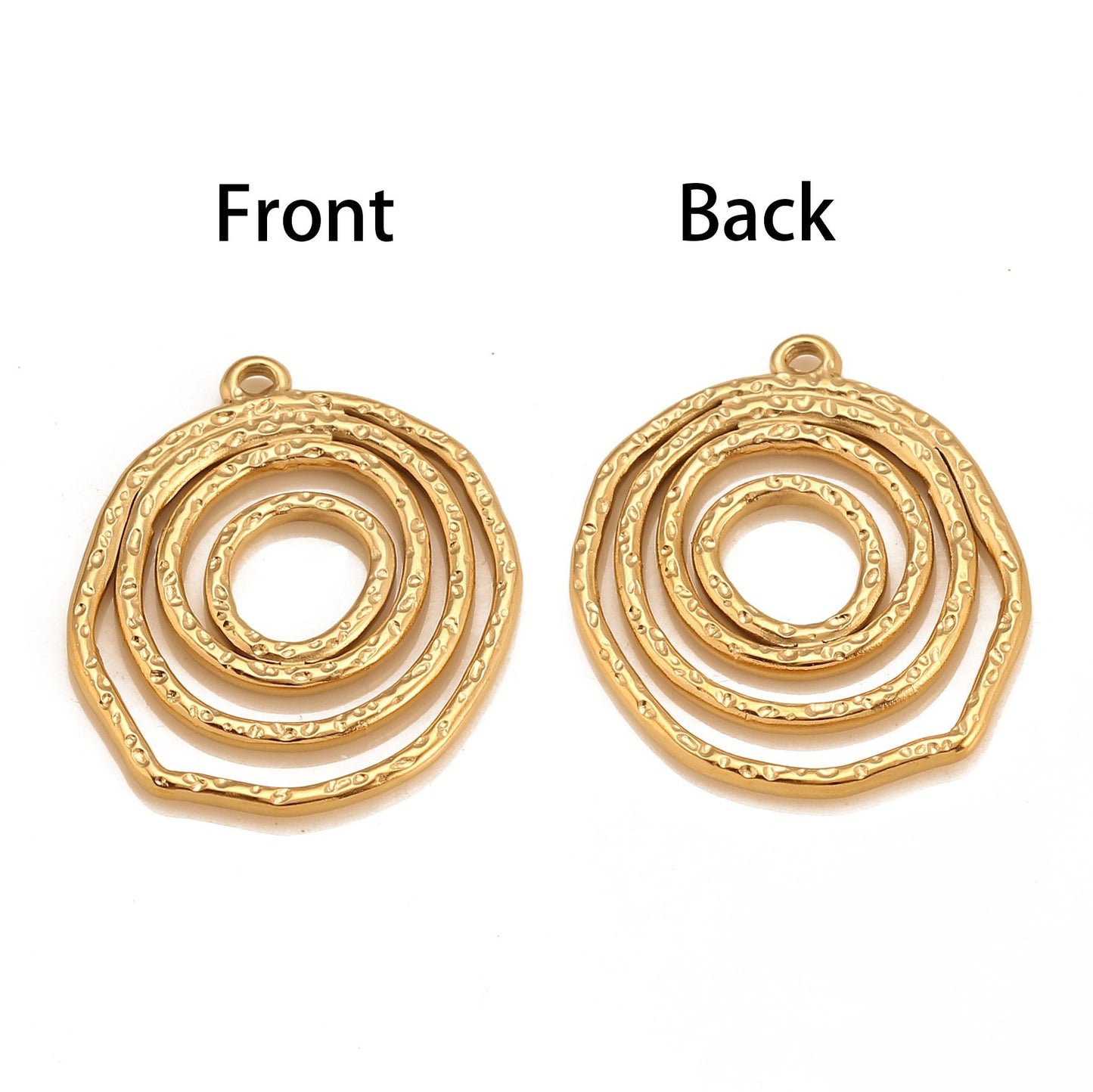 Stainless Steel Irregular Oval Pendant