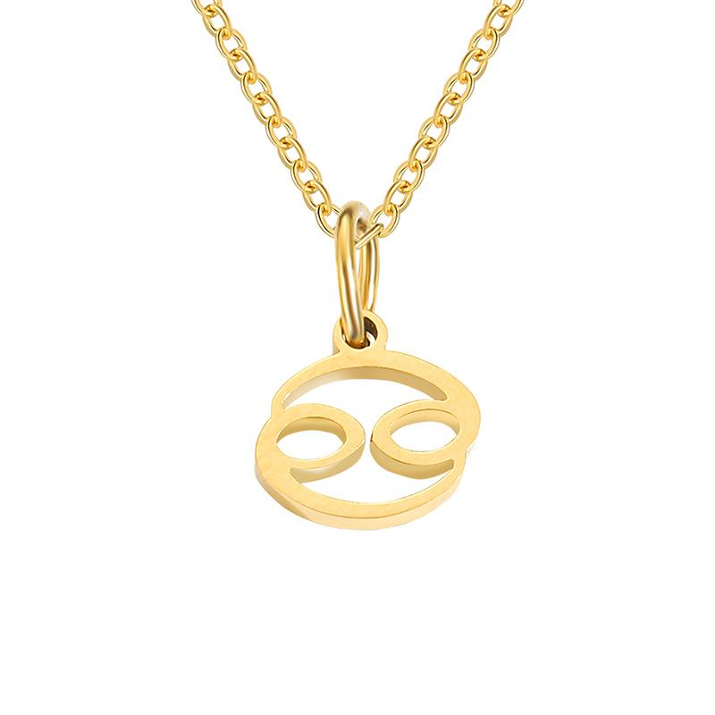 Stainless Steel Zodiac Cable Chain Classic Necklace