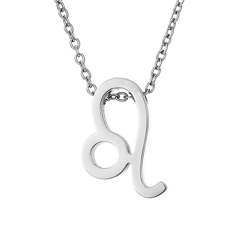 Collier zodiaque en acier inoxydable PVD or 18 carats