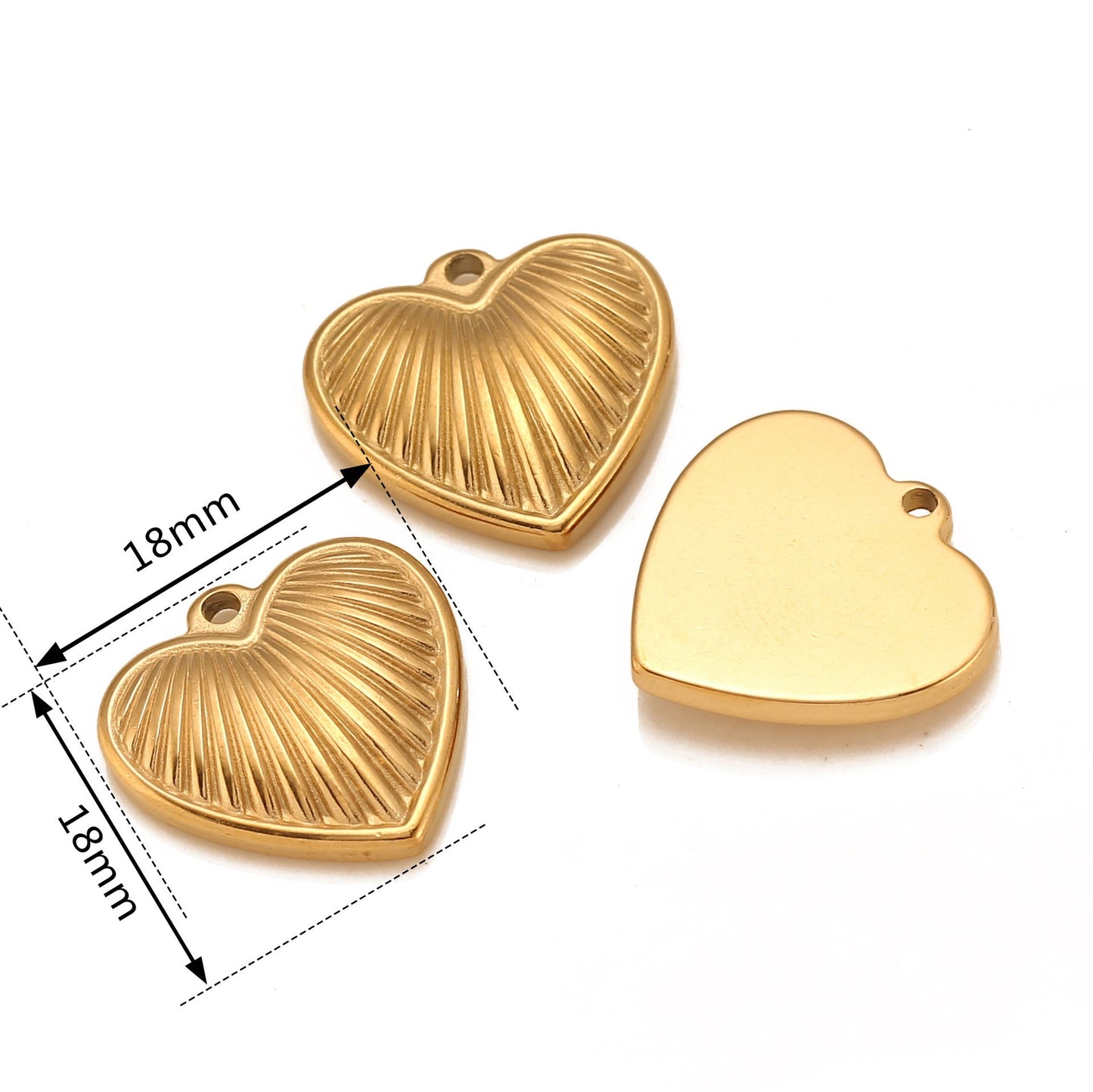 Stainless Steel 3D Heart-Shaped Pendant