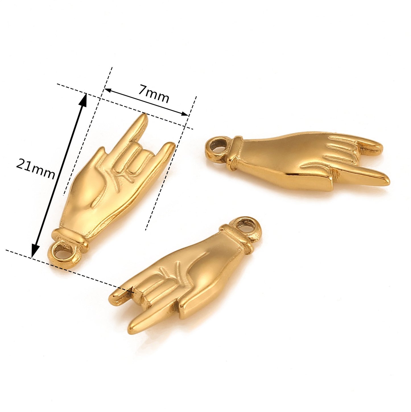 Hip Hop Gesture Stainless Steel Pendant