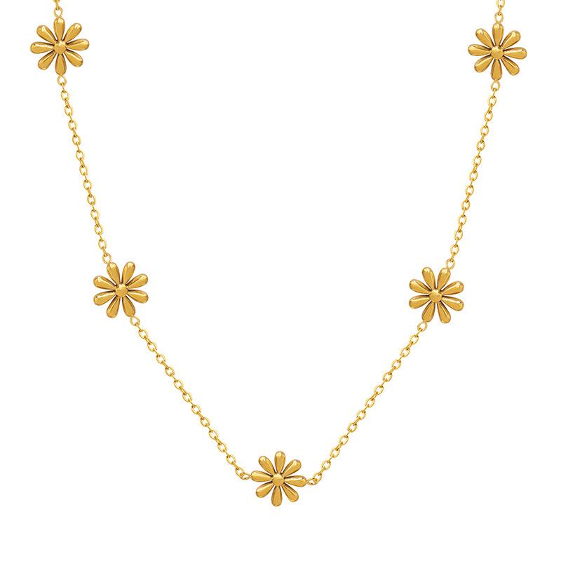 Daisy Stainless Steel Chain Necklace