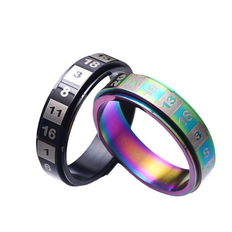 Bague de couple en acier inoxydable avec chiffres rotatifs