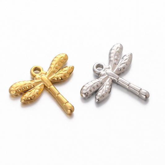 Stainless Steel Dragonfly Pendant