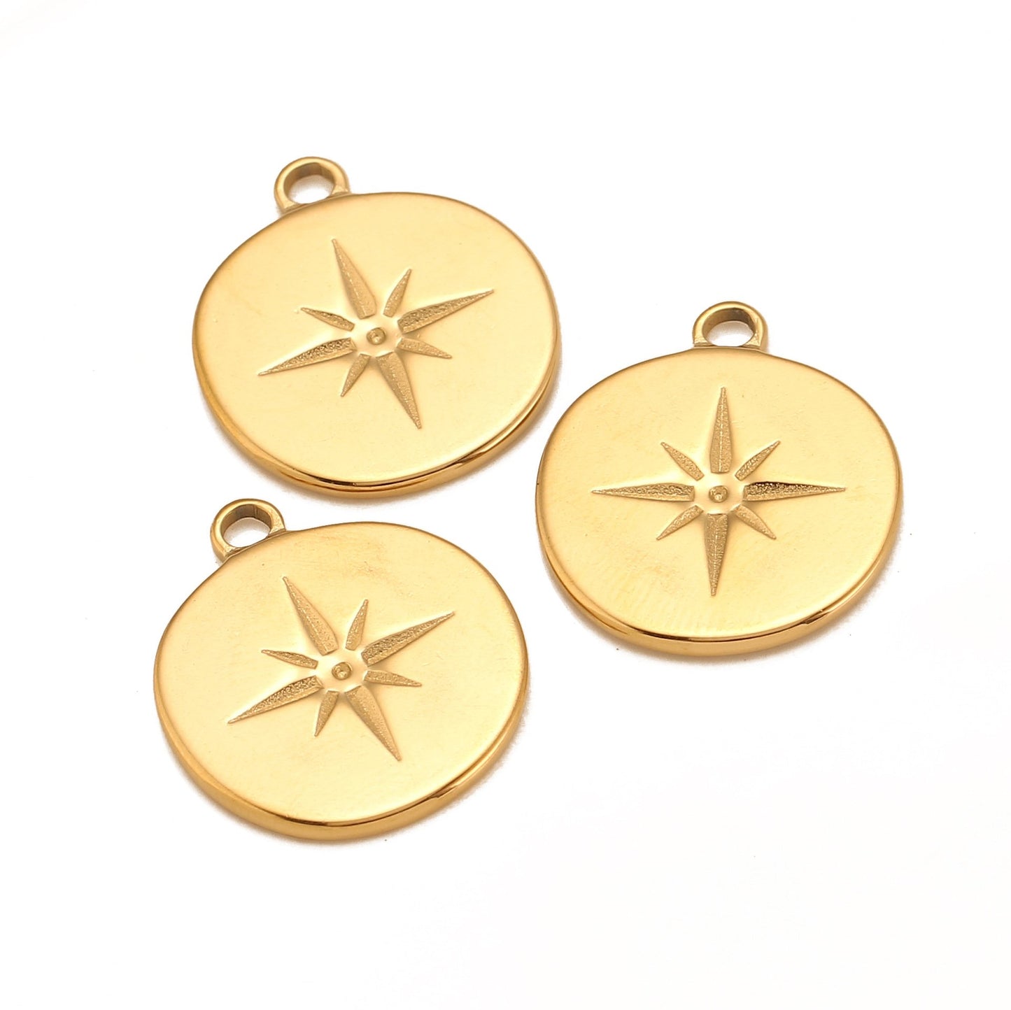 Pendentif étoile irrégulière ronde à six branches