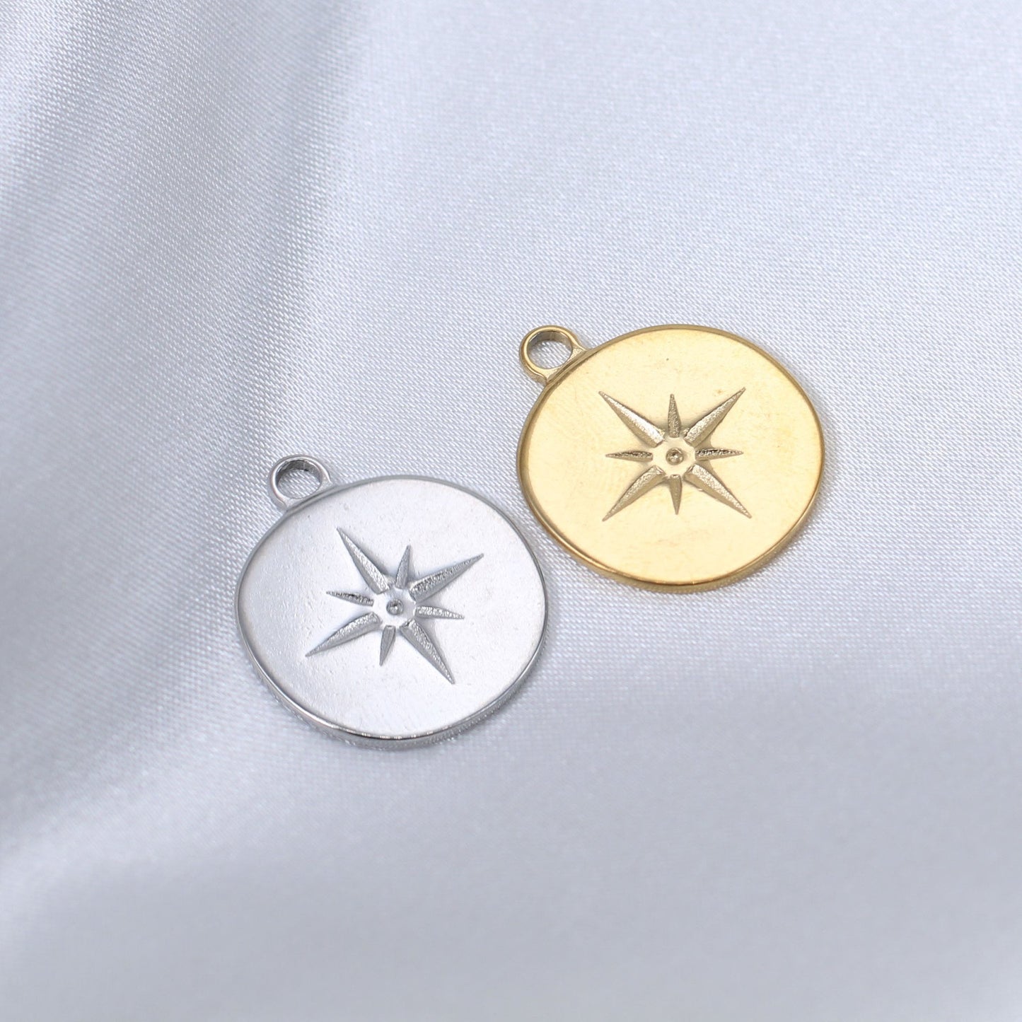 Pendentif étoile irrégulière ronde à six branches