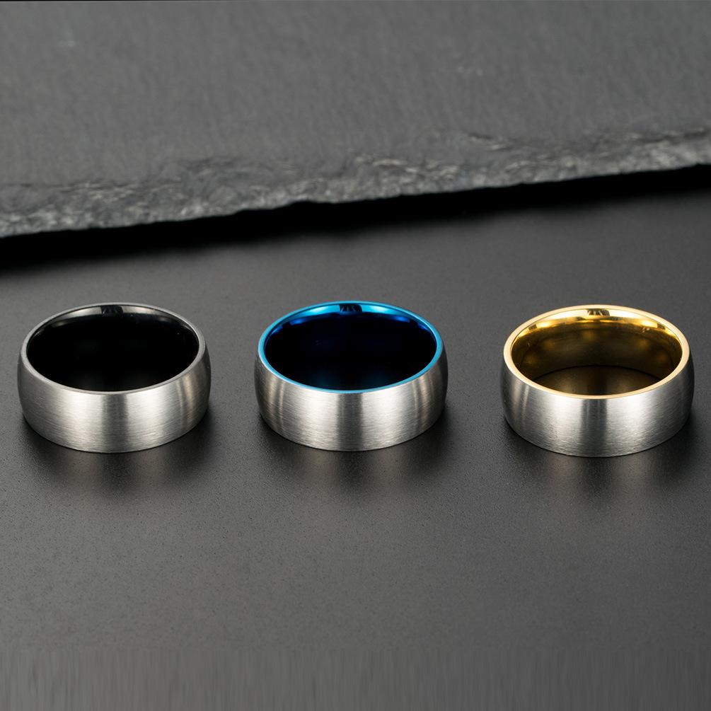 Brushed Stainless Steel Blank Sphere Ring