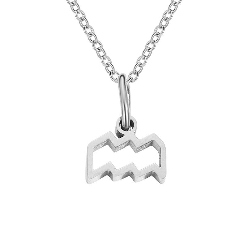 Stainless Steel Zodiac Cable Chain Classic Necklace