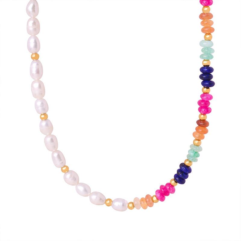 Freshwater Pearl Rainbow Beads Necklace