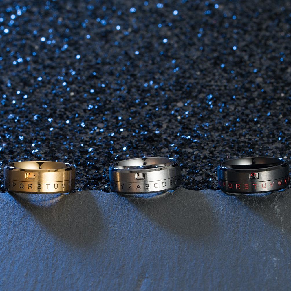 Bague numérotée Spinner Bague alphabet