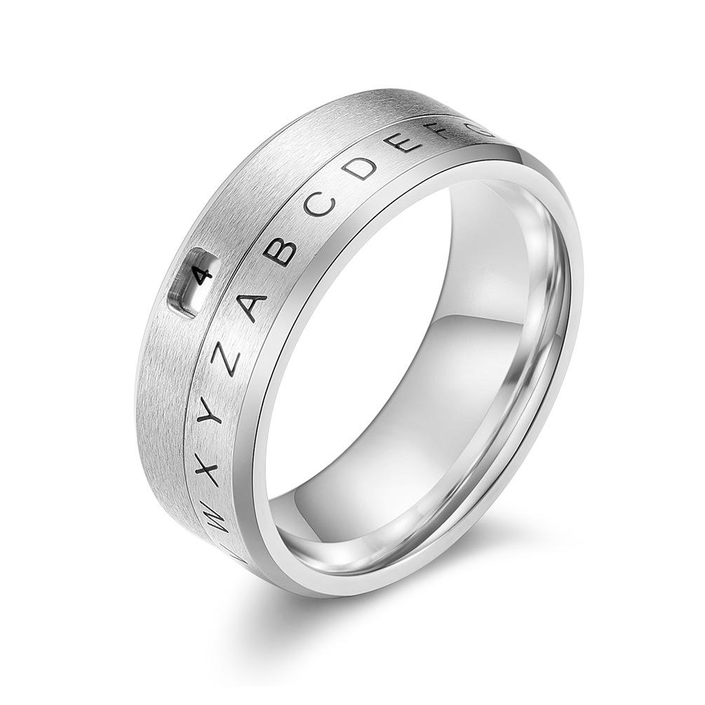Bague numérotée Spinner Bague alphabet