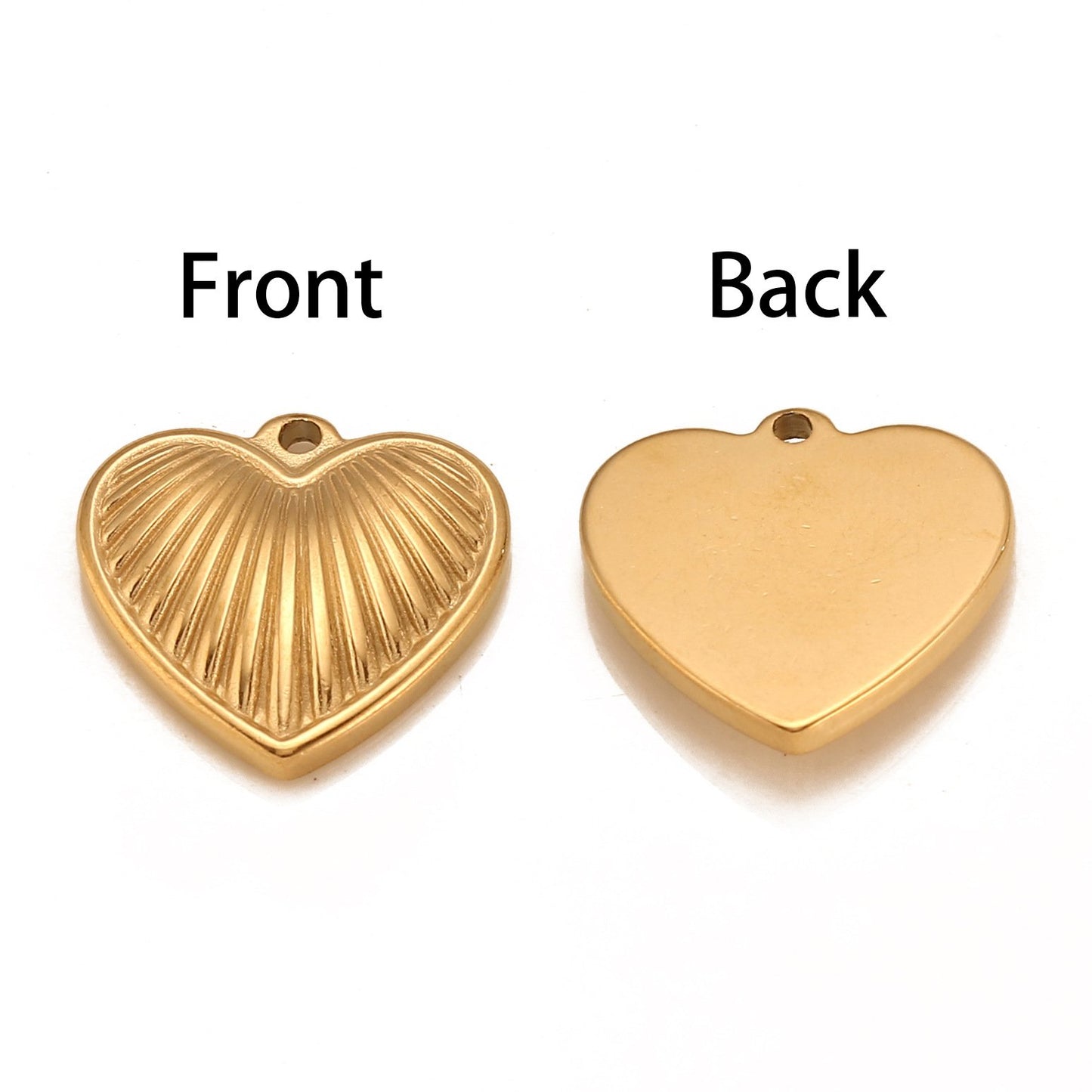 Stainless Steel 3D Heart-Shaped Pendant