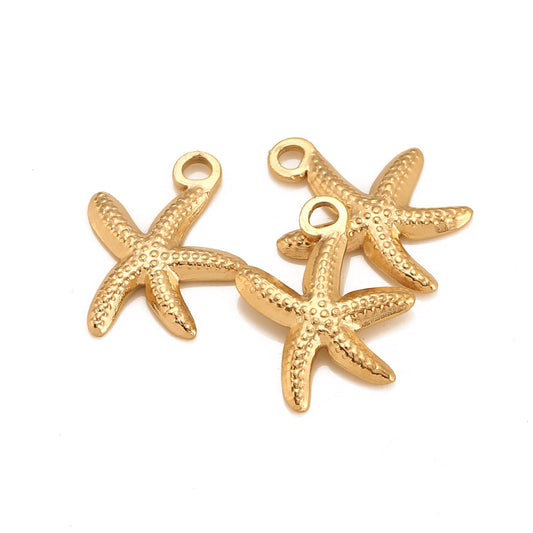 Pendentif étoile de mer en acier inoxydable