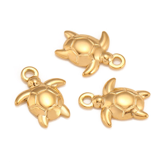 Stainless Steel Little Turtle Pendant