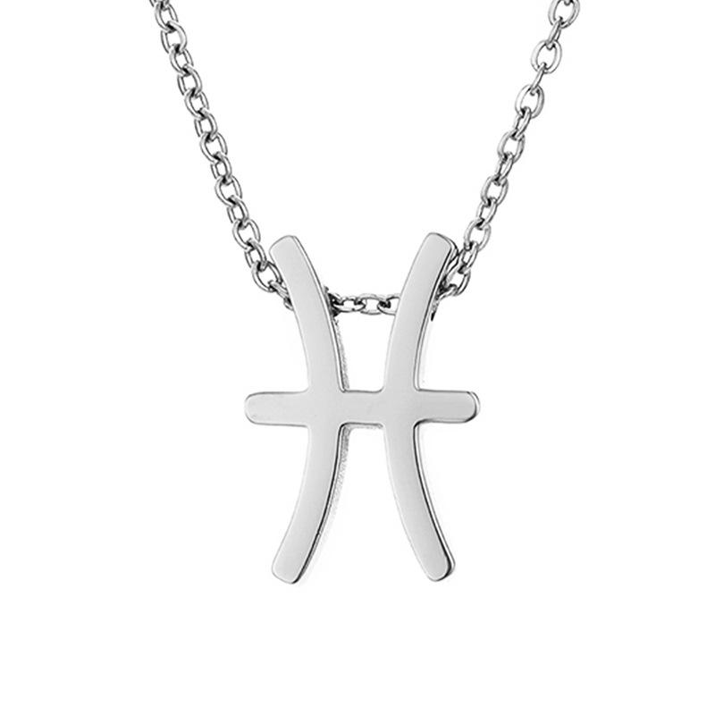 Collier zodiaque en acier inoxydable PVD or 18 carats