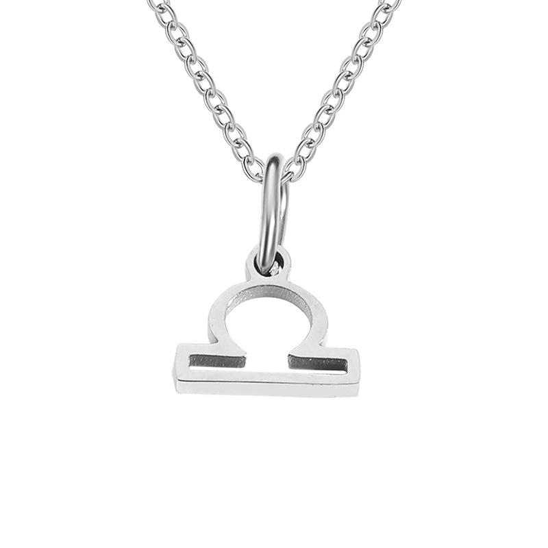 Stainless Steel Zodiac Cable Chain Classic Necklace