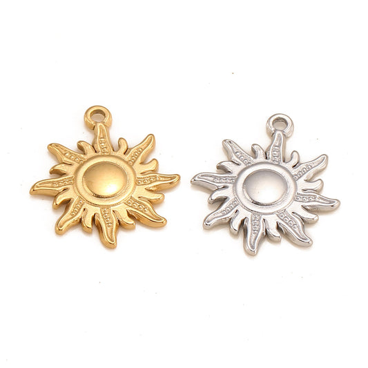 Stainless Steel Sun Pendant