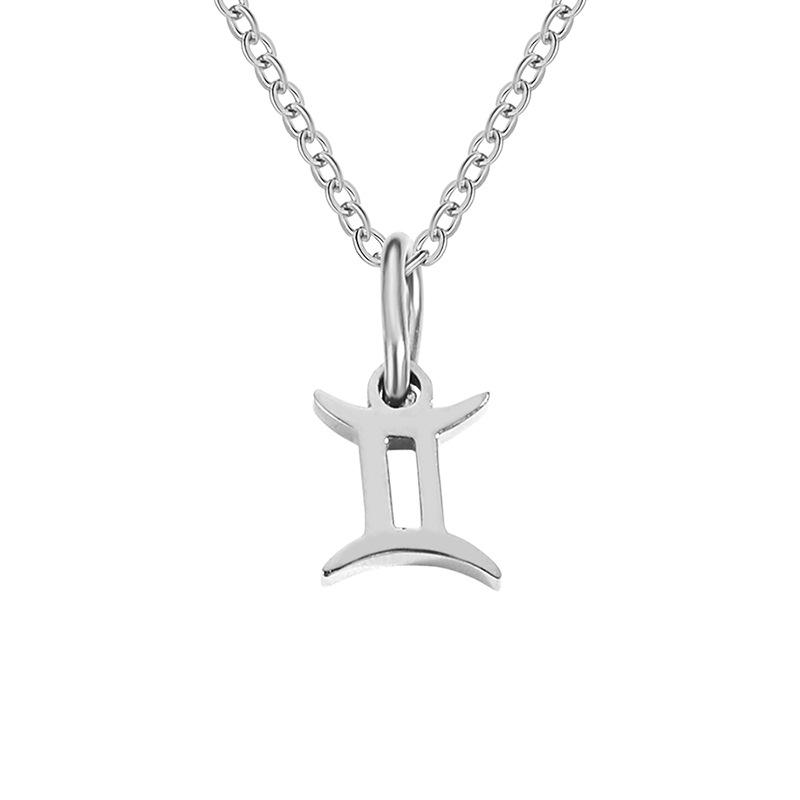 Stainless Steel Zodiac Cable Chain Classic Necklace