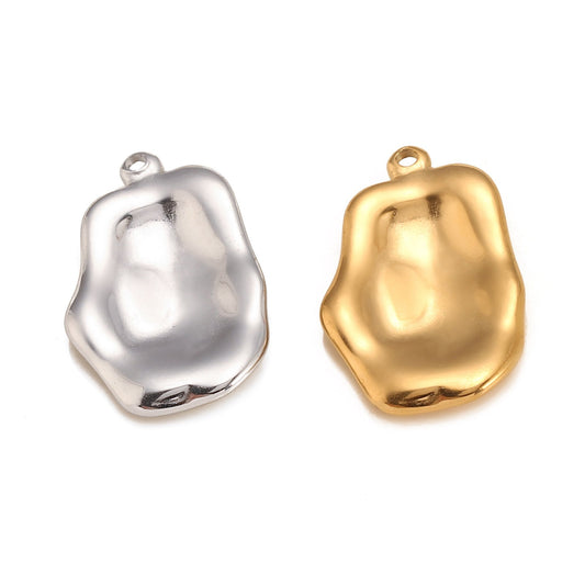 Stainless Steel Irregular Texture Pendant