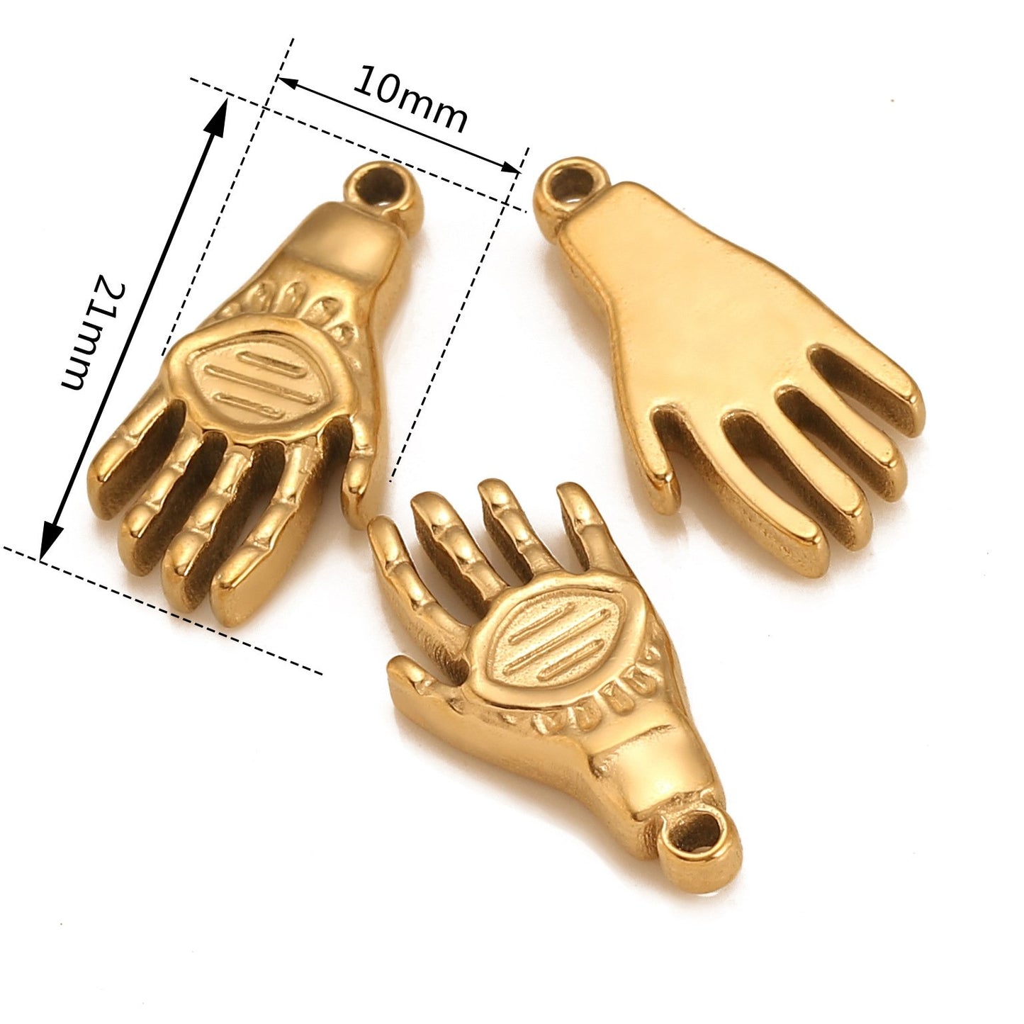 Stainless Steel Hand of Fatima Pendant
