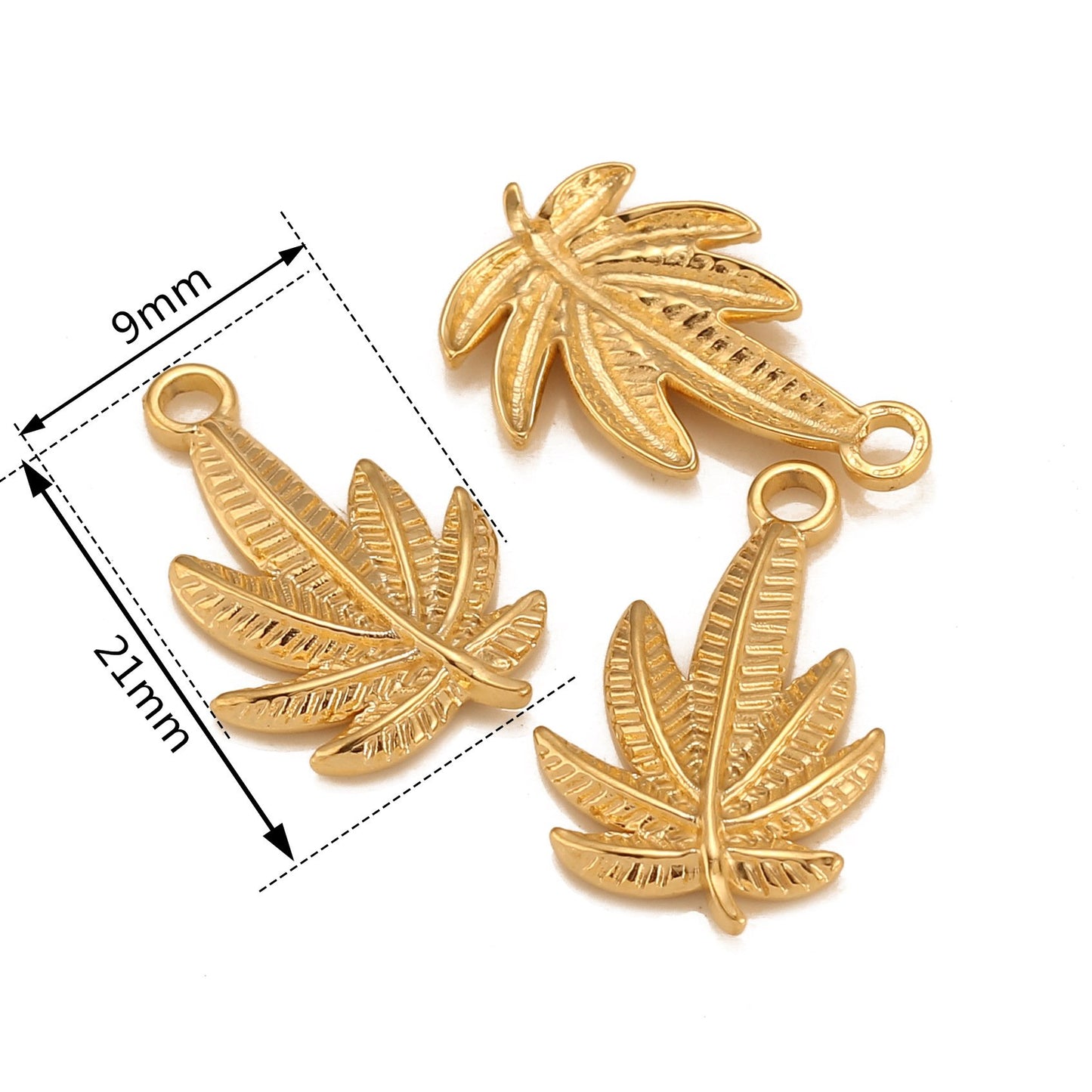 Stainless Steel Maple Leaf Pendant