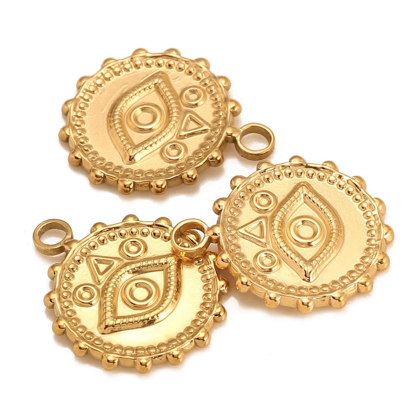 Pendentif œil du diable en acier inoxydable