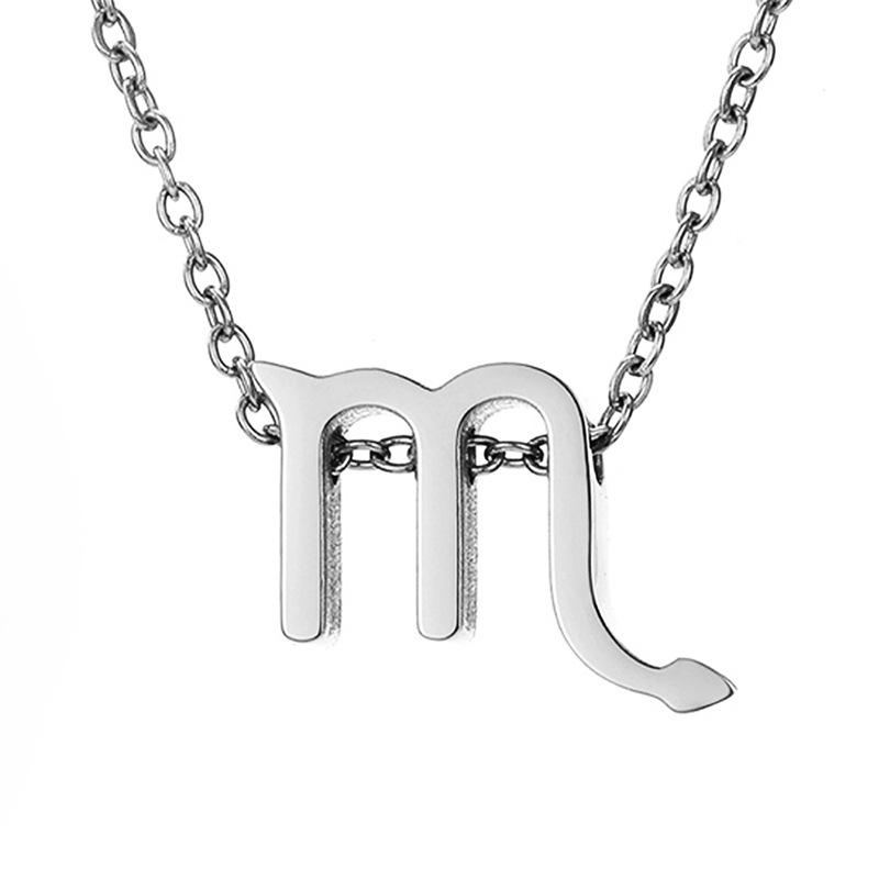 Collier zodiaque en acier inoxydable PVD or 18 carats