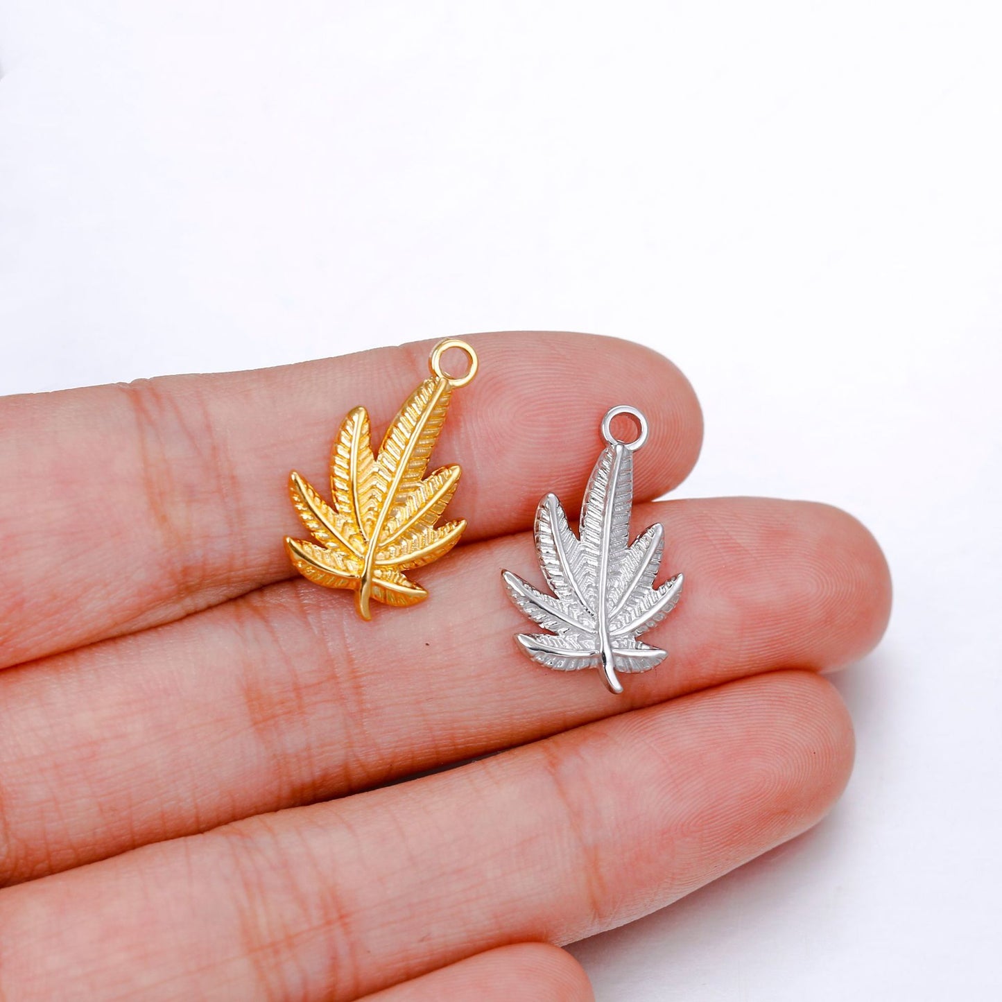 Stainless Steel Maple Leaf Pendant