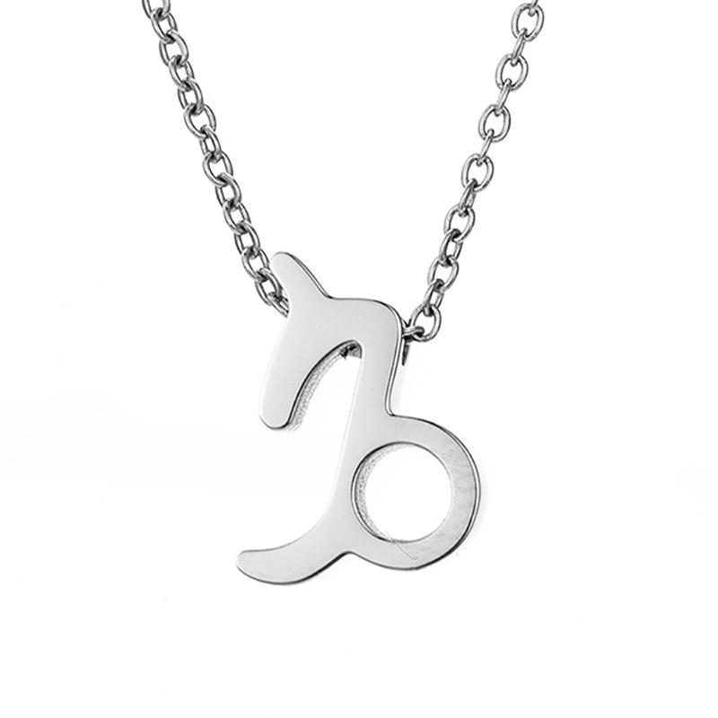 Collier zodiaque en acier inoxydable PVD or 18 carats