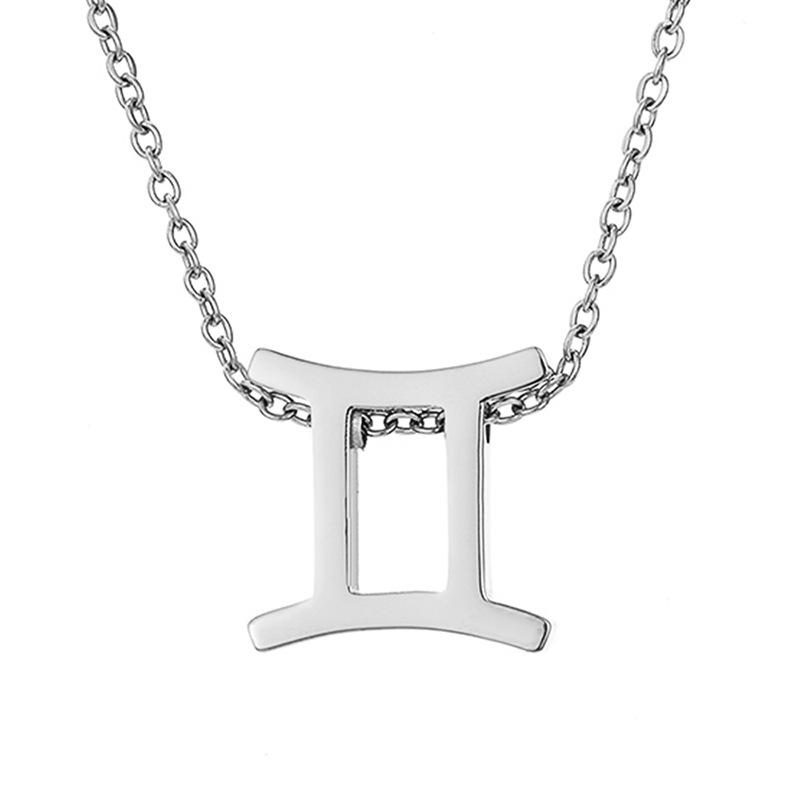 Collier zodiaque en acier inoxydable PVD or 18 carats