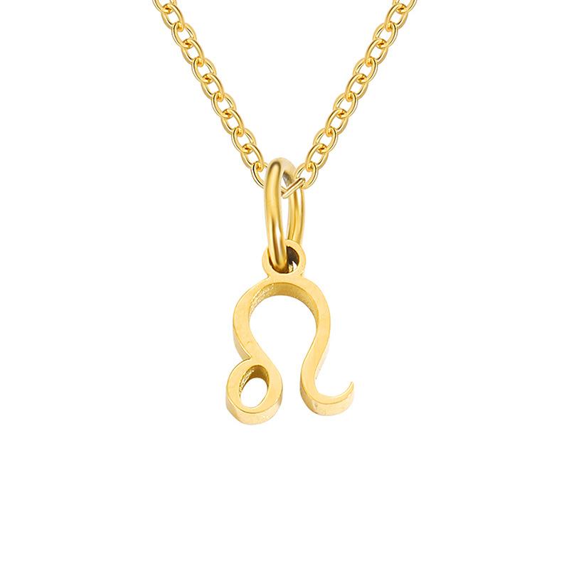 Stainless Steel Zodiac Cable Chain Classic Necklace