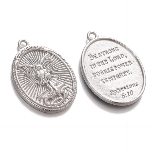 Pendentif St.Michael en acier inoxydable