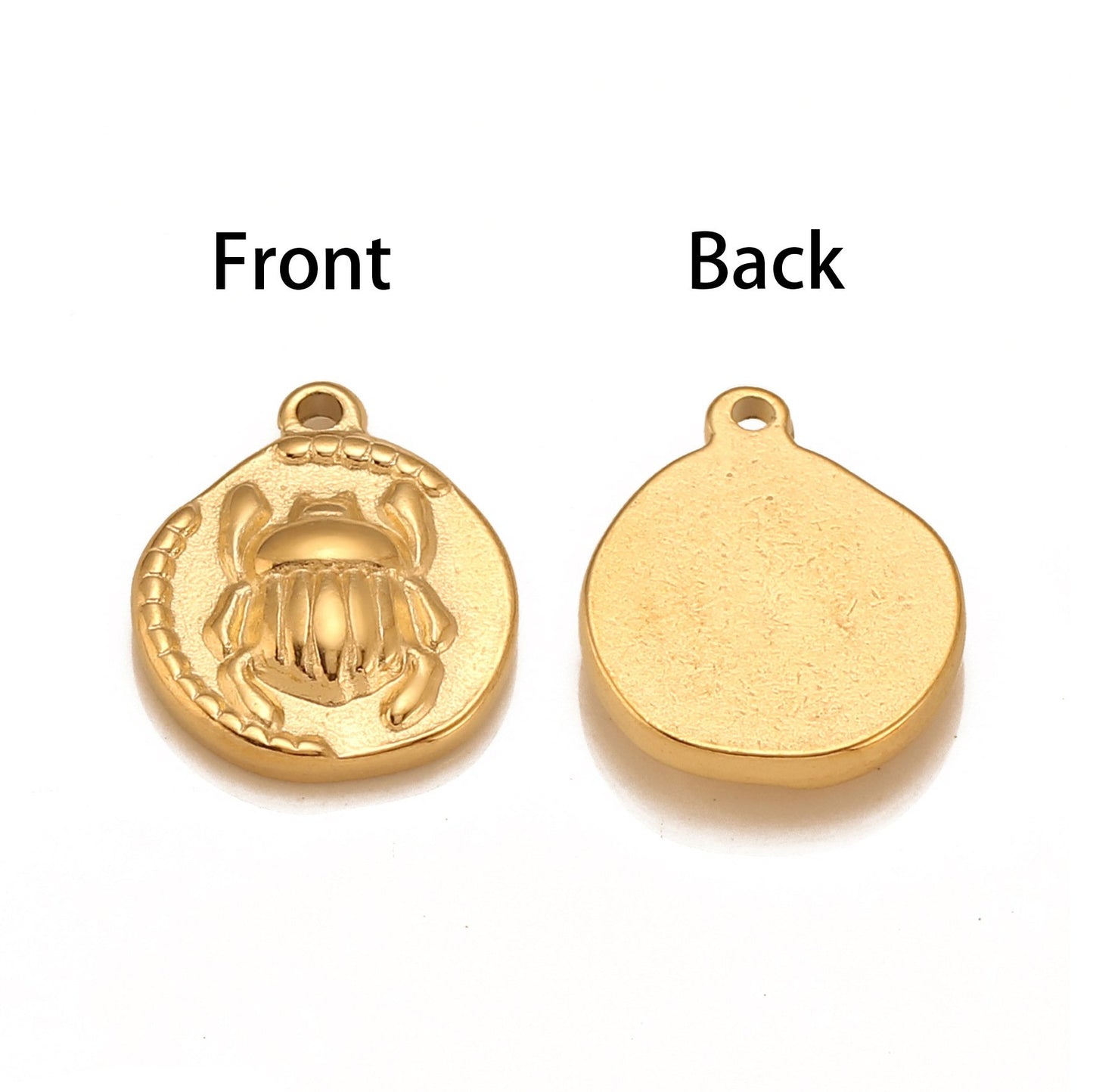 Pendentif scarabée en acier inoxydable